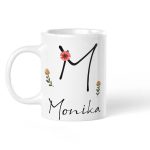 Personalizirana šalica cvijeće s imenom