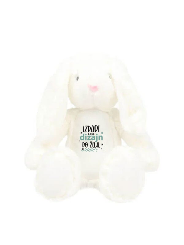 Bijeli Zec s tvojim dizajnom. Personalizirani pokloni