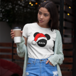 Mouse ženska božićna majica s imenom