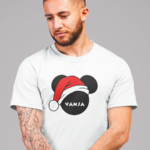 Muška majica Božićna Mouse s imenom