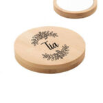 Personalizirano ogledalo cvijeće. Ogledalo od bambusa