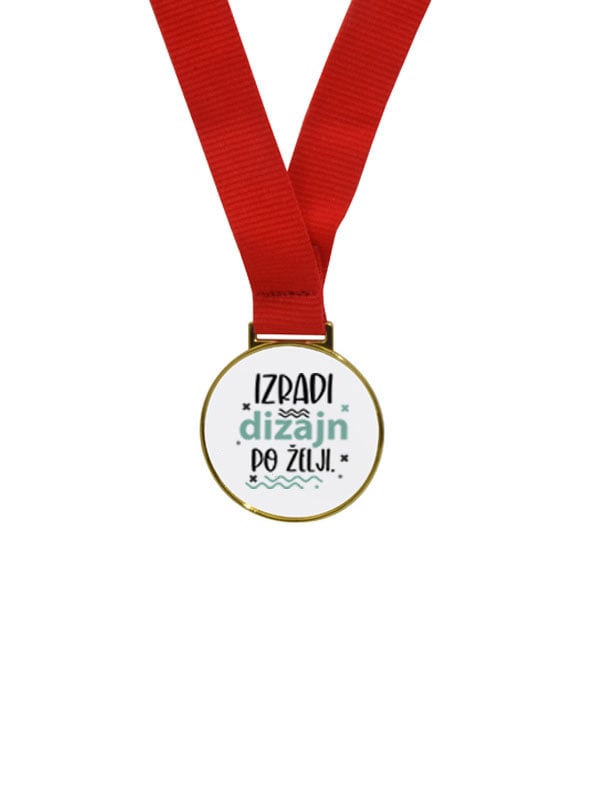Personalizirana zlatna medalja s dizajnom po želji