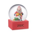 Personalizirana Božićna kugla s motivom Djeda Mraza, izrađena od stakla.