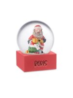 Personalizirana Božićna kugla s motivom Djeda Mraza, izrađena od stakla.