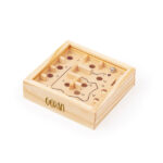 Drvena igra spretnosti s labirintom i metalnom kuglicom