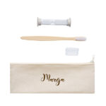 Ekološki set za zube od bambusa i pšenične slame s pješčanim satom