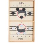 Personalizirana drvena društvena igra s elastičnom trakom i žetonima