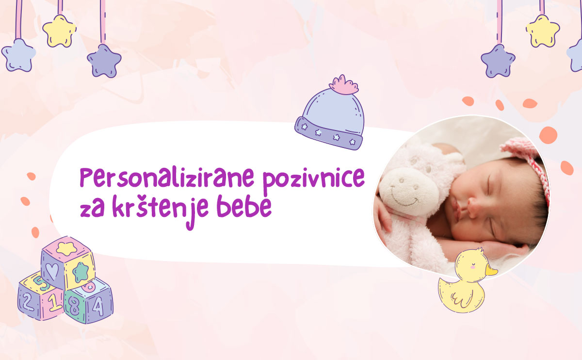 Personalizirane pozivnice za krštenje bebe