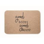 Otirač s natpisom Good food good mood – personalizirani poklon za dom