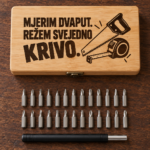 Personalizirani set alata Mjerim dvaput u bambusovoj kutiji