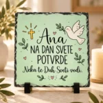 Personalizirani pokloni za krizmu – foto kamen s imenom i posvetom
