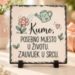 Personalizirani pokloni za kumu – foto kamen s posvetom Zauvijek u srcu