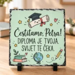 Personalizirani pokloni za diplomu – foto kamen s imenom i čestitkom