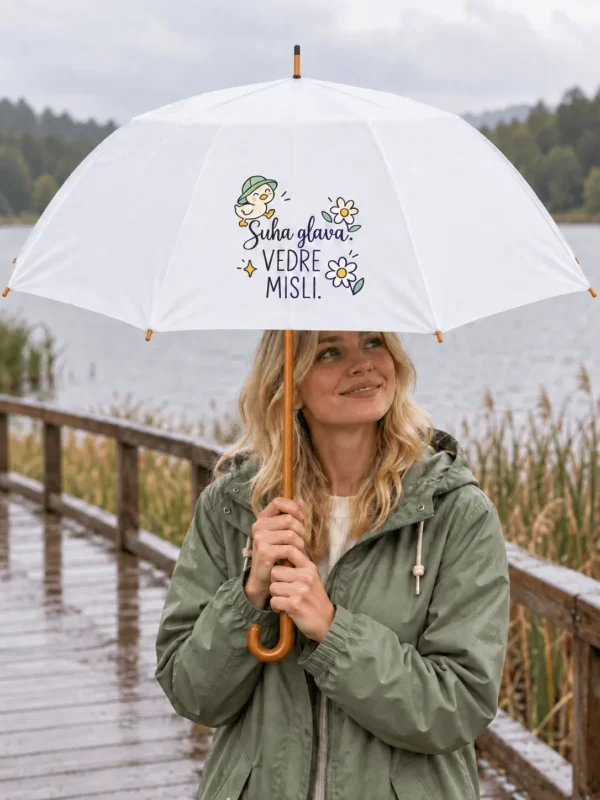 Kišobran Suha glava vedre misli s personalizacijom imenom po želji