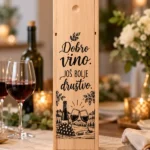 Unikatni pokloni – drvena kutija za vino Dobro vino, još bolje društvo