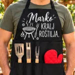 Personalizirana pregača Kralj roštilja s imenom po izboru