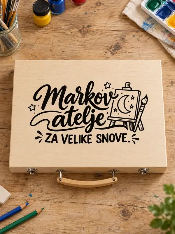 markov-atelje Personalizirani pokloni za umjetnike – set za crtanje s imenom po želji i motivom ateljea