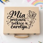 Personalizirani pokloni za djecu – set za crtanje s imenom po želji i leptirićem