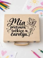 Personalizirani pokloni za djecu – set za crtanje s imenom po želji i leptirićem