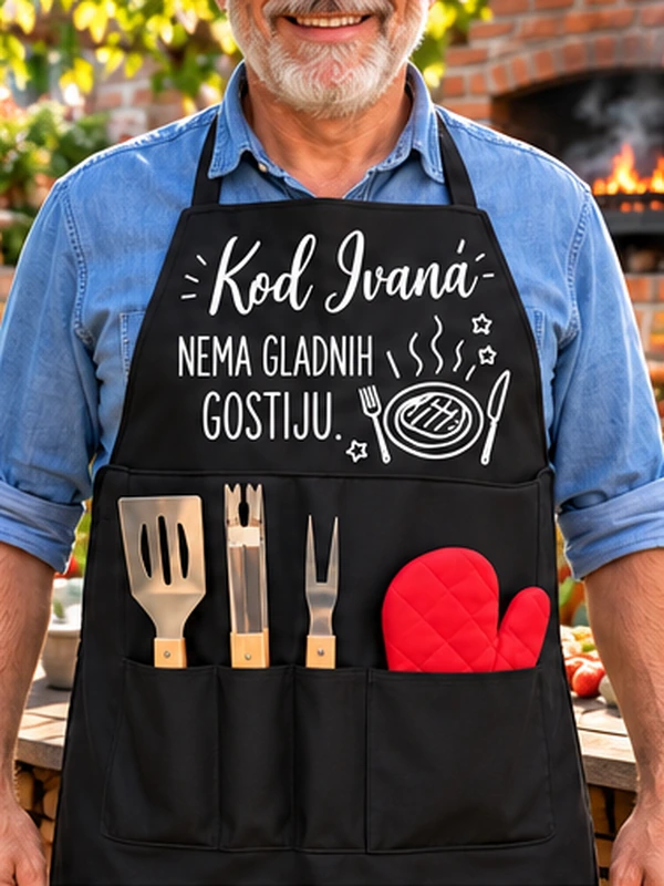 nema-gladnih-gostiju Personalizirana pregača s imenom - kod nas nitko ne ostane gladan