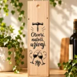 Unikatni pokloni – drvena kutija za vino Otvori, natoči, uživaj