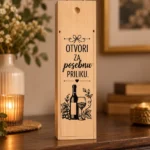 Unikatni pokloni – drvena kutija za vino Otvori za posebnu priliku