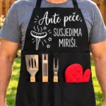Personalizirani pokloni za ljubitelje roštilja – pregača s imenom po izboru