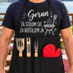 Personalizirana pregača – Za stolom svi, za roštiljem ja